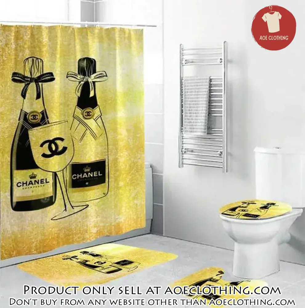Chanel yellow fashion luxury brand premium bathroom set home decor aoe0655354